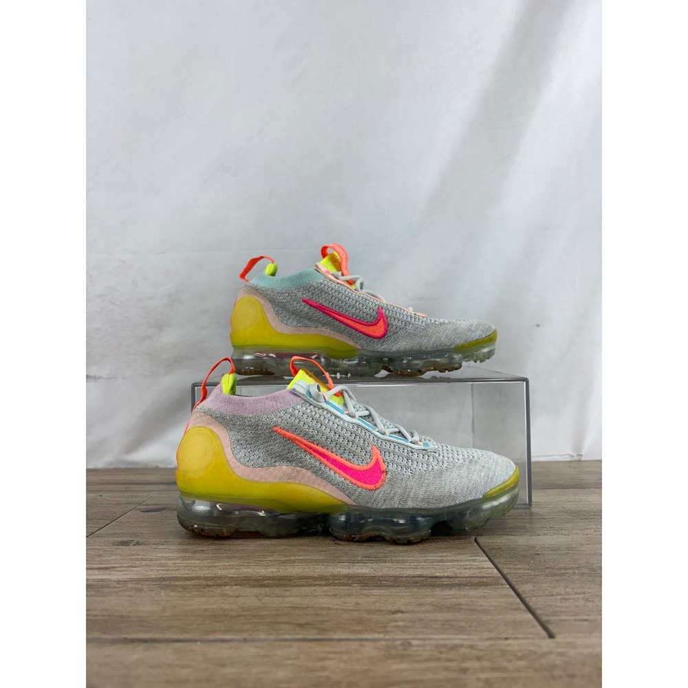Nike Air Vapormax 2021 FK Wolf Grey Pink Blast Volt DH4088-002 Womens 8‎